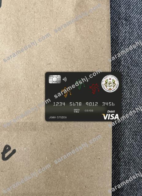 Bhutan National bank bhutan visa card photolook front